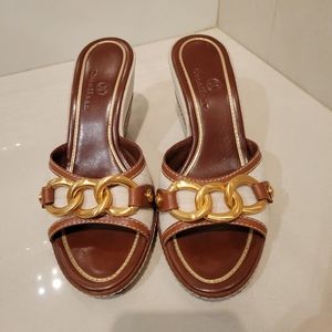 Cole Haan Women's Size 6, slip on wedge heel sandals